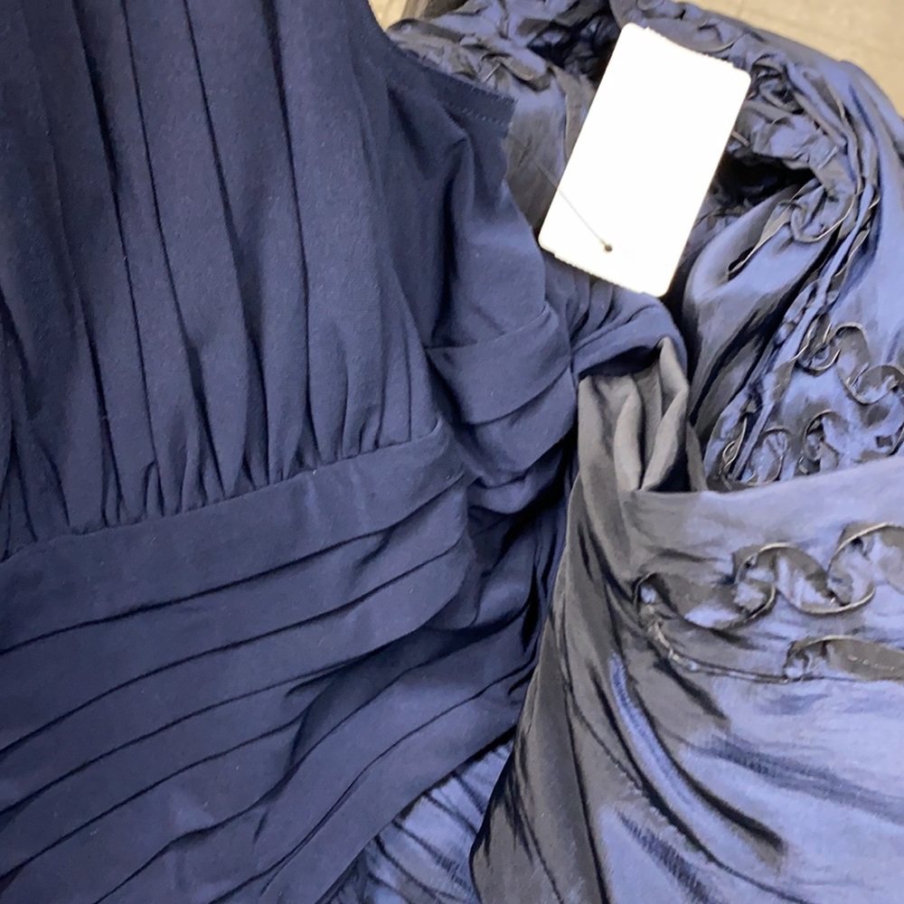 Adrianna Papell NAVY BLUE fit and flare sleeveless cocktail dress - Picture 11 of 15